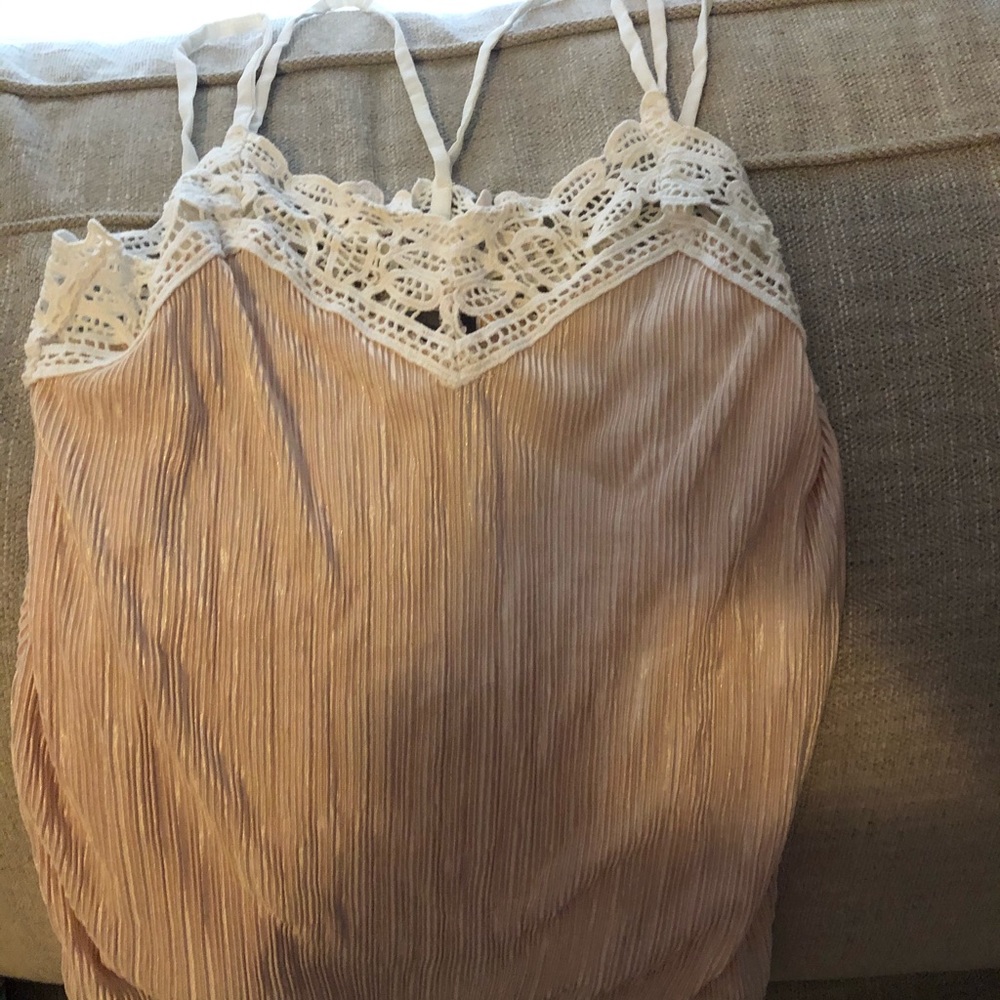 Tan with lace Chelsea28 tank top